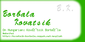 borbala kovatsik business card